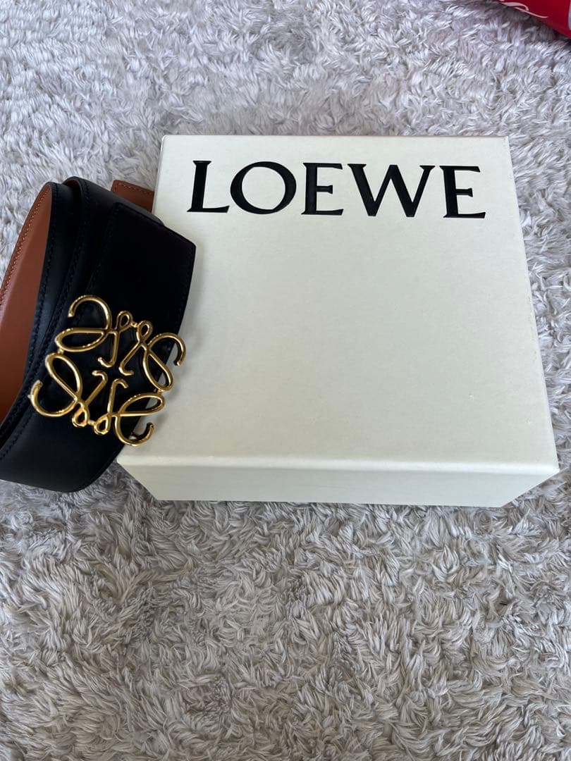 LOEWE レザー ベルト ブラック