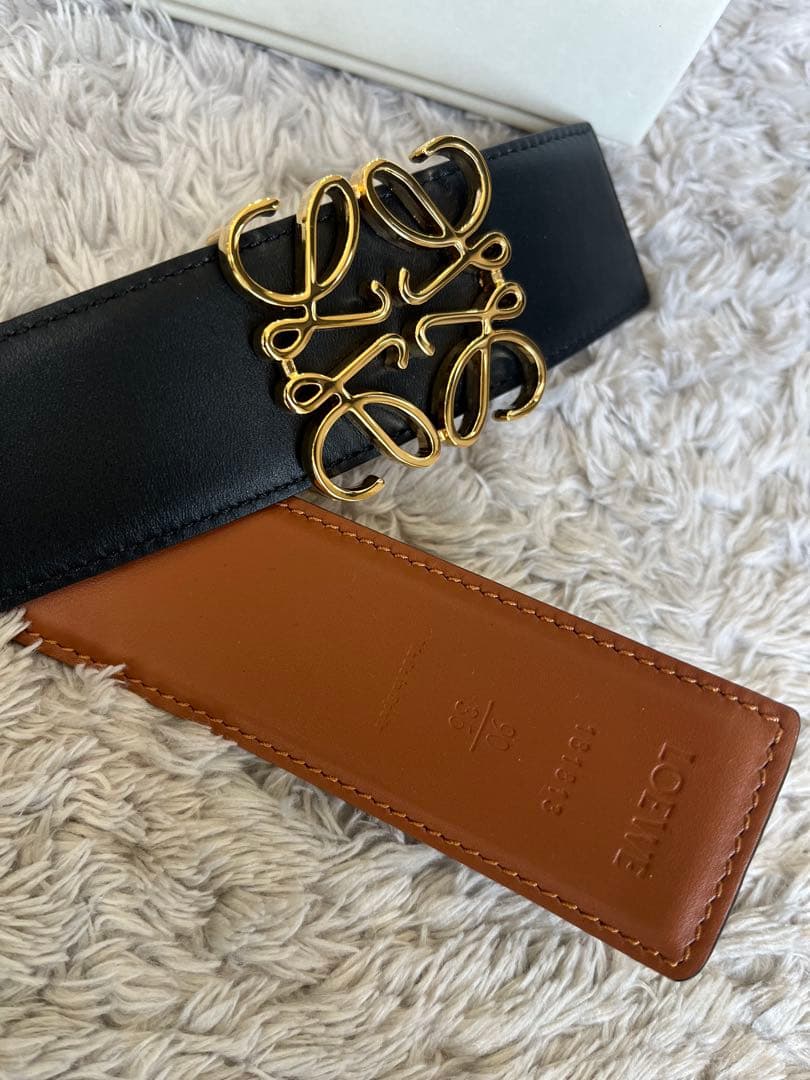 LOEWE レザー ベルト ブラック