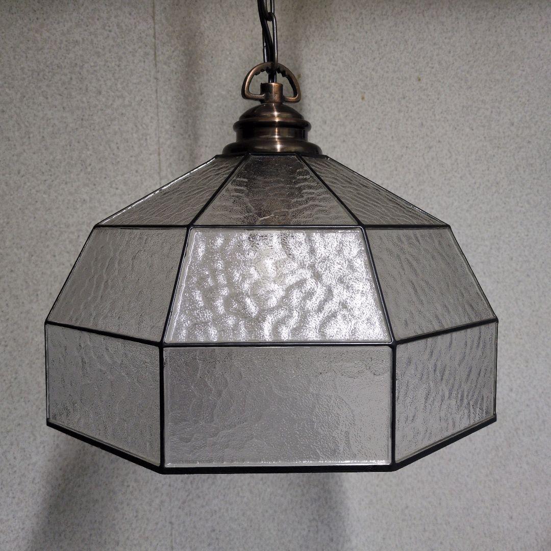 ジャパンヴィンテージ ガラスシェードのペンダントライト 吊り下げ 天井照明