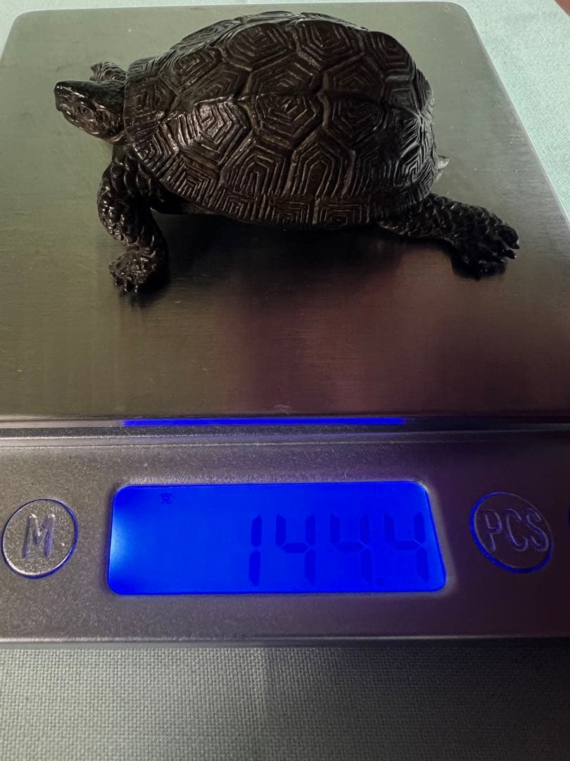 古銅自在亀置物 長約5.2-7.2CM