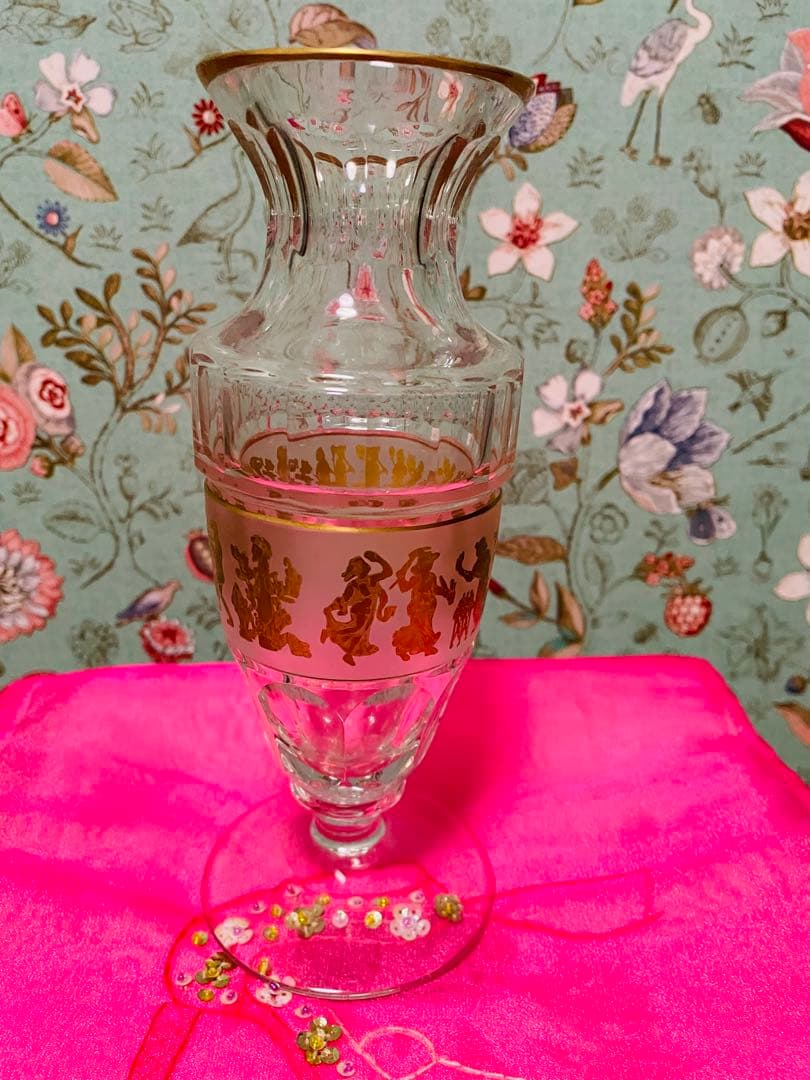 ヴァルサンランベール　 Val Saint Lambert花瓶ベルギー王室御用達