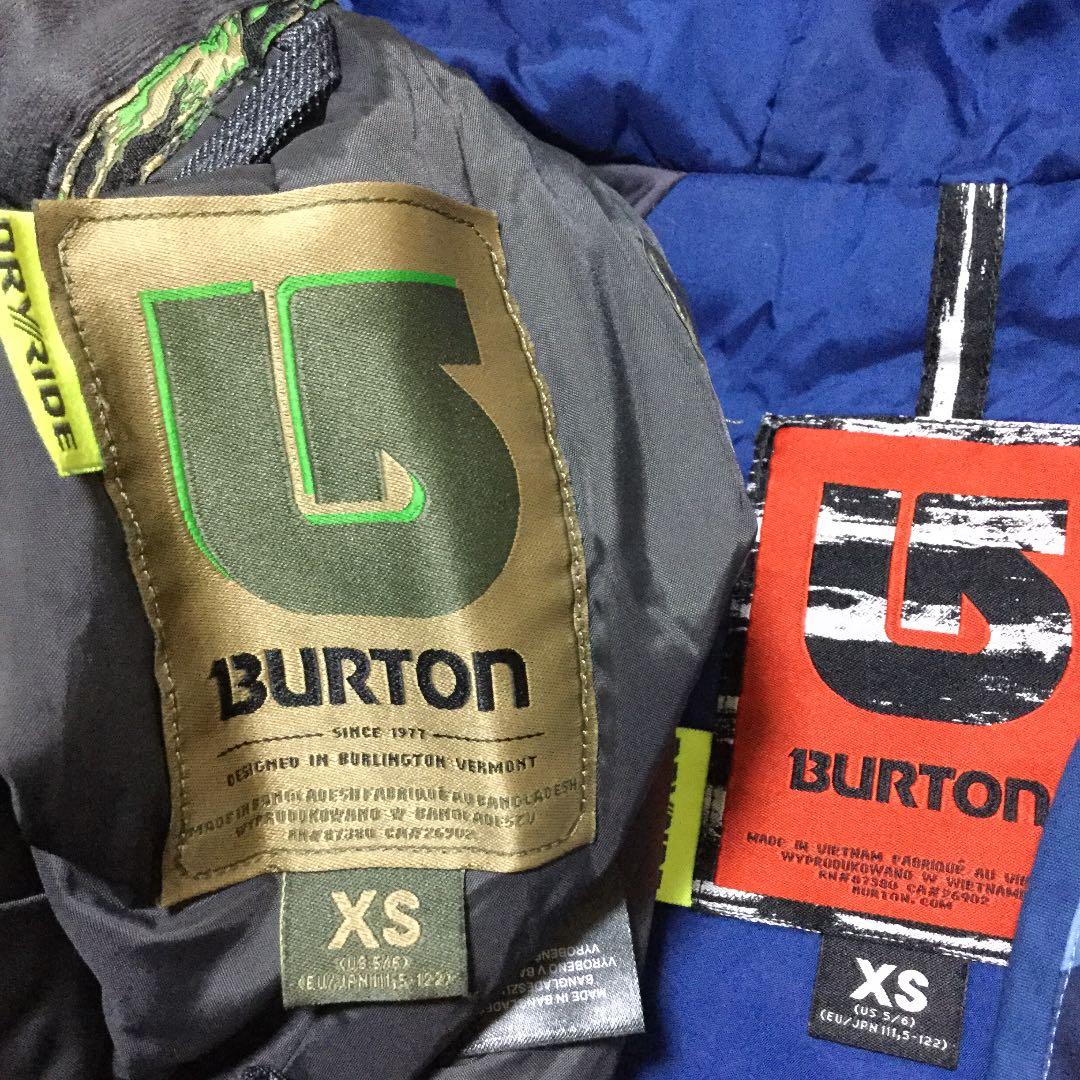 Burton キッズスノーボードウェアジャケットパンツ上下セットXS①