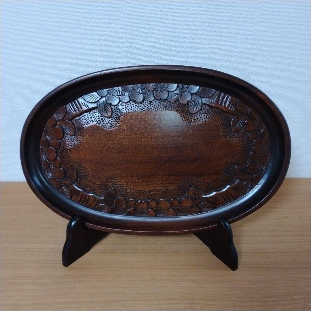 軽井沢彫り　盆　トレー