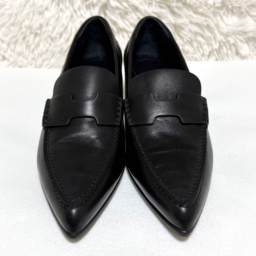 エルメス ポインテッドトゥ ヒール ローファー パンプス グロリアス 35.5