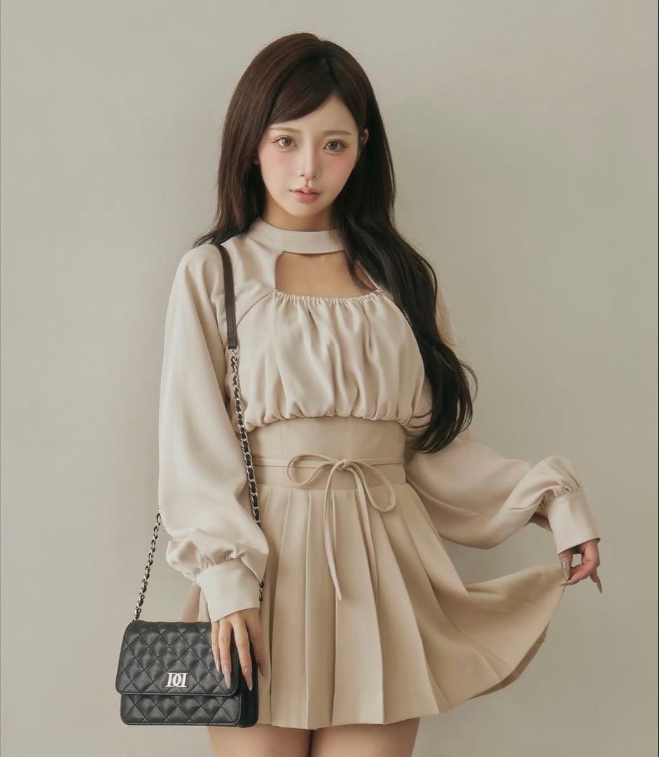 Darich ドッキングコルセットプリーツミニワンピース(今週末限定価格)