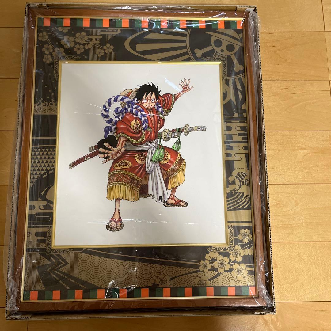 美品 貴重品 入手困難 ワンピース 隈取りルフィ 高級複製原画 歌舞伎