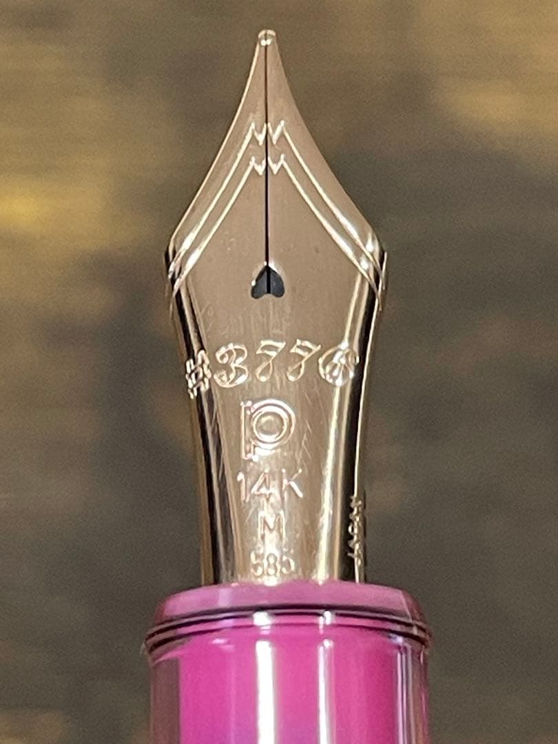 新品未使用　限定モデル　ニース　リラ　14金　字幅M プラチナ　万年筆　3776