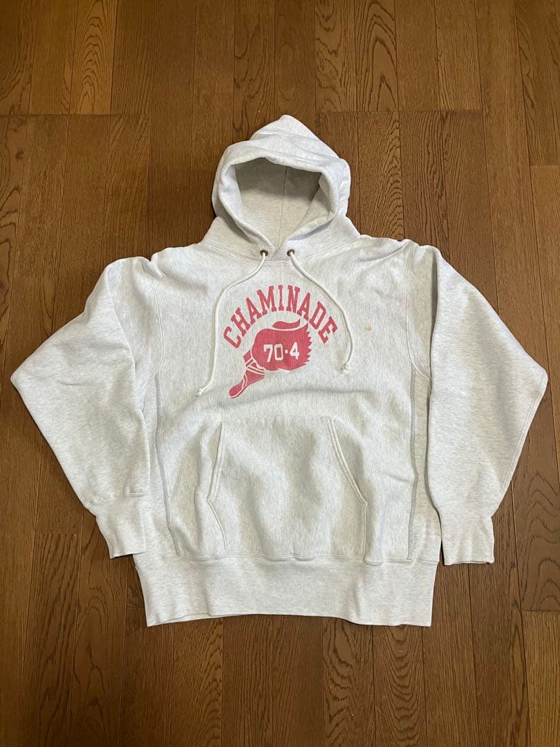 初期単色タグ　チャンピオン　リバースウィーブ　　ウィングフット　染み込み　M