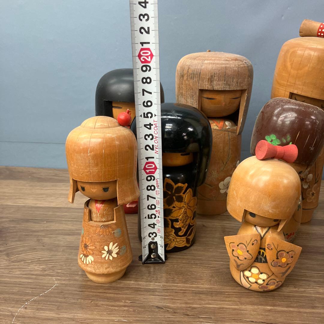 D-3 こけし 郷土玩具 伝統こけし 創作こけし 木製人形 9体セット 大量