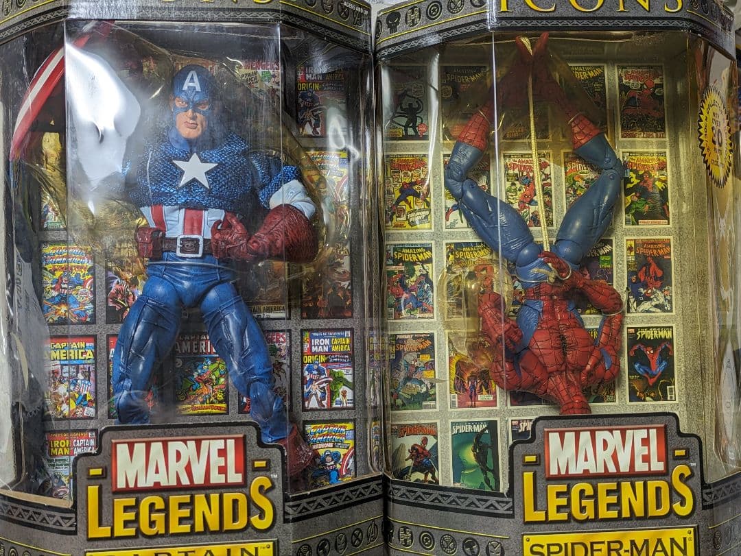 トイビズ版マーベルレジェンドアイコンズ・キャプテンアメリカ&スパイダーマン