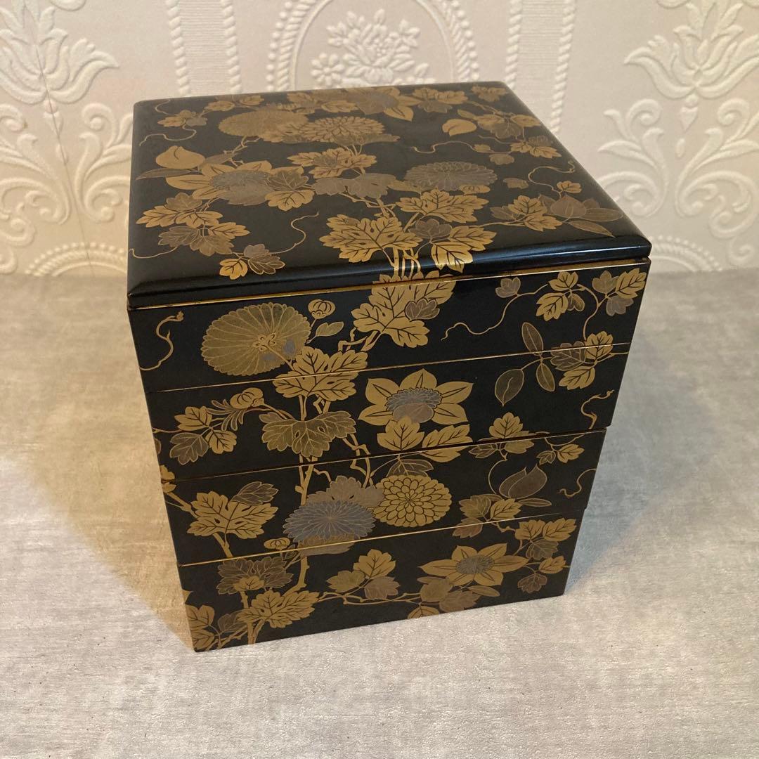 野弁当箱 漆器 漆芸 重箱 蒔絵 骨董品 蒔絵お重