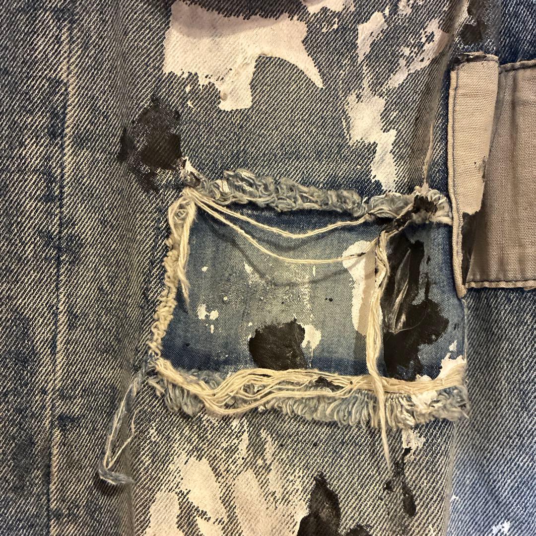 glamb アンプラグドアトリエワイドデニム S ブルー　ワイドデニム