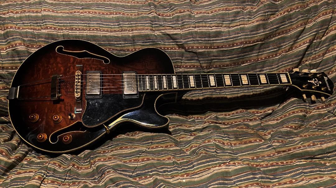 h*e様 Ibanez AG95QA-DBS/スモールボディフルアコ・ウッドブリ