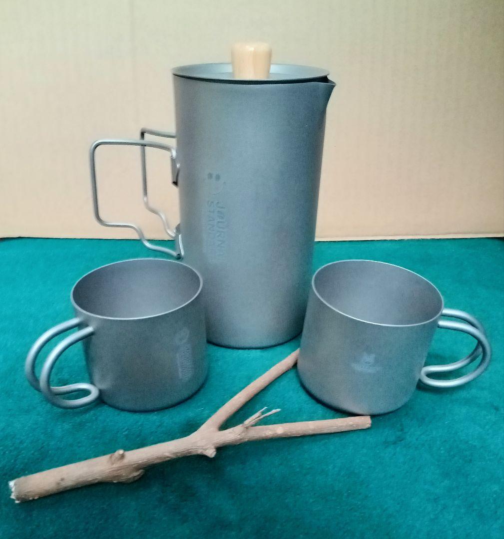 ☆チタン製フレンチプレスコーヒーメーカーセット＊シルバーアントとＪＳＦのコラボ製