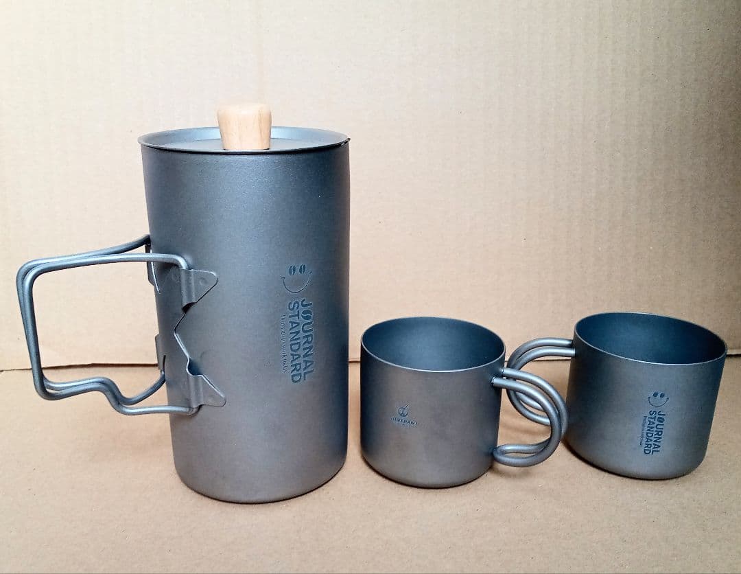 ☆チタン製フレンチプレスコーヒーメーカーセット＊シルバーアントとＪＳＦのコラボ製