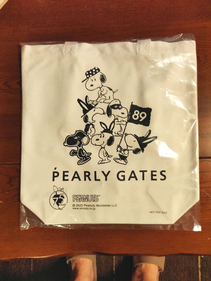 早い者勝ち　限定ノベルティ　パーリーゲイツ　スヌーピー　トートバック