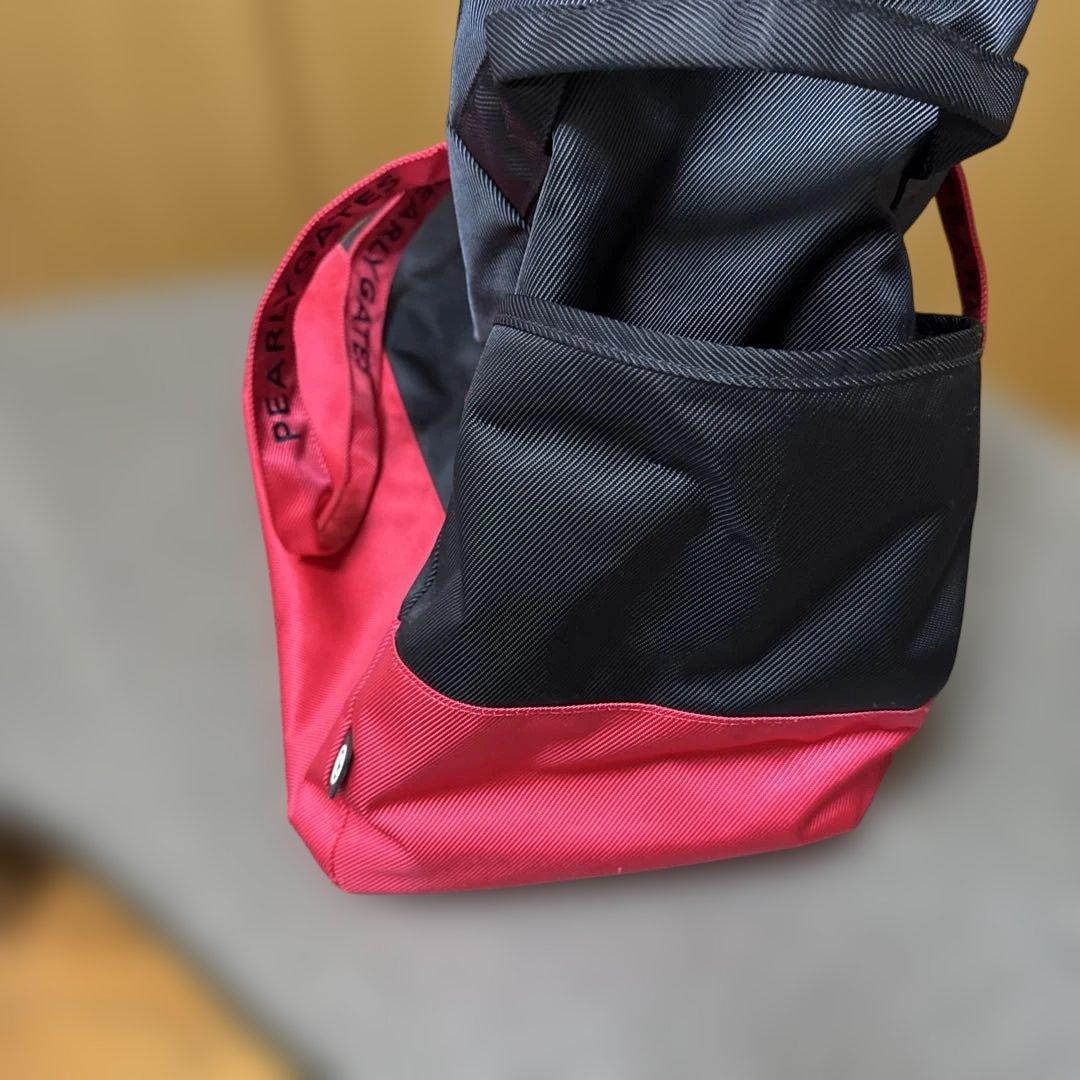 PEARLY GATES 大容量トートバッグ さくらシリーズ　ブラック/レッド