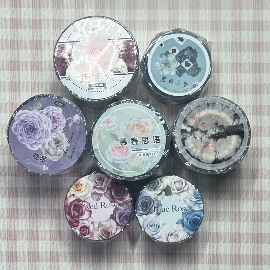 お花系 海外マステ まとめ売り 7巻