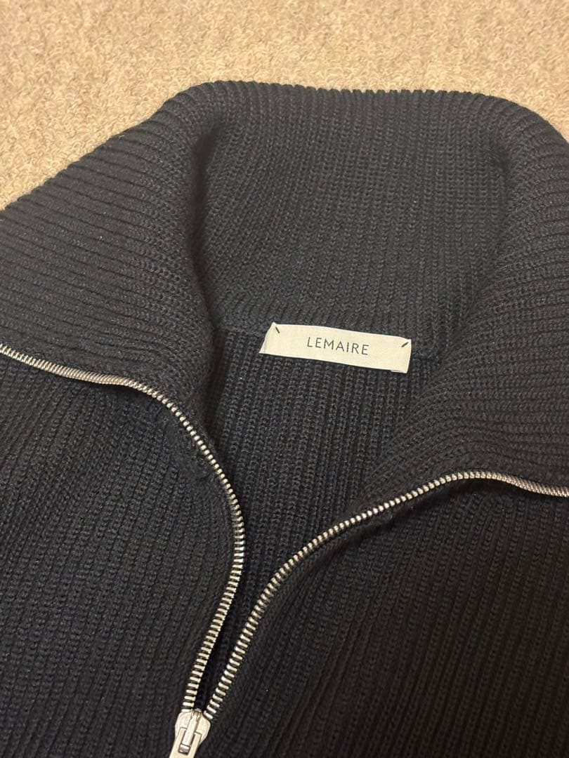 LEMAIRE ブラック ハーフジップニット　Mサイズ
