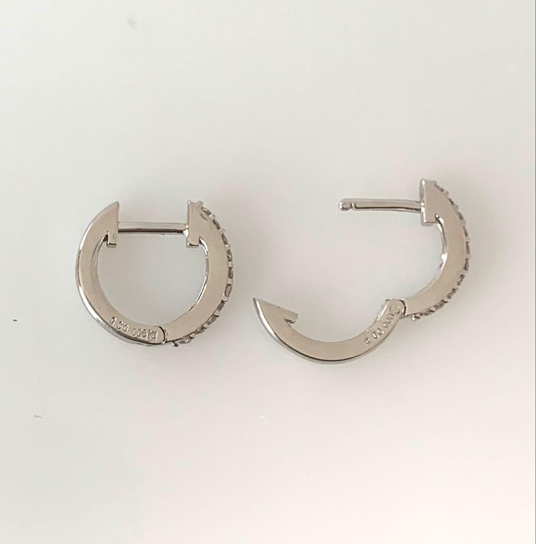 片耳　Pt900 天然ダイヤモンド　中折れピアス