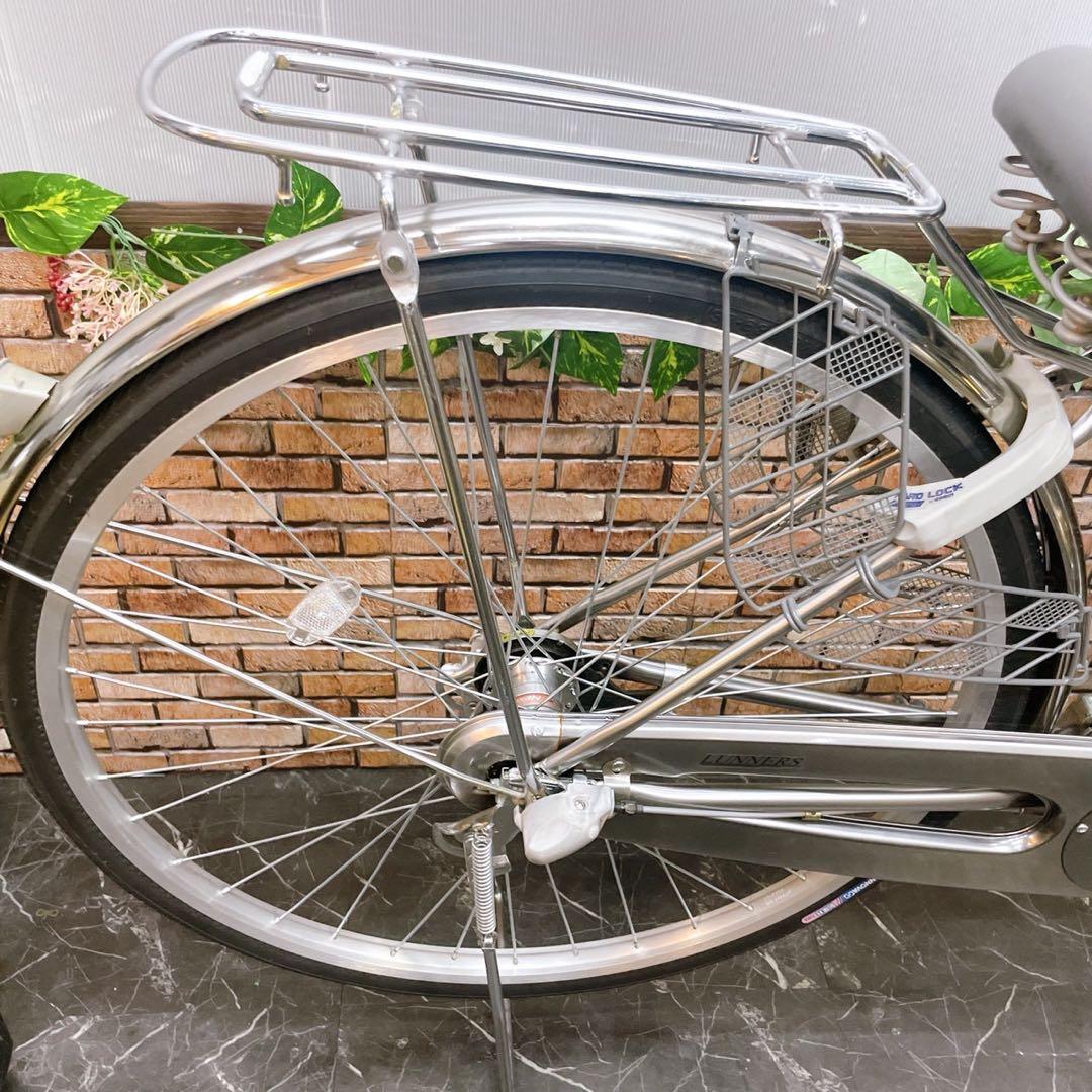 【87】一般車 シティー車 LUNERS シルバー 27インチ 内装変速付き