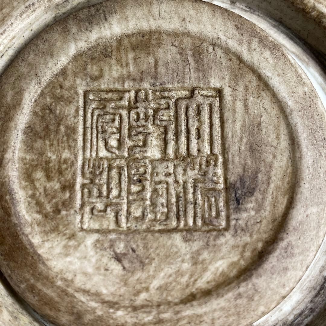 中国清時代　大清乾隆年製　瑠璃青花筆筒　木箱付　東Y7-0331☆2Fトニオ