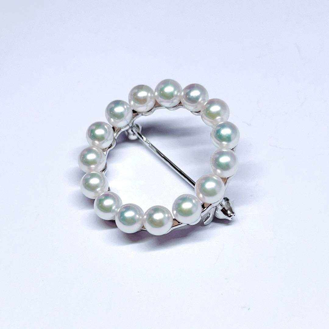 【現行完売品・未使用品級】✨ミキモト パール　ブローチ　サークル