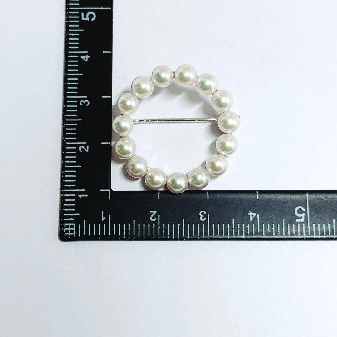 【現行完売品・未使用品級】✨ミキモト パール　ブローチ　サークル