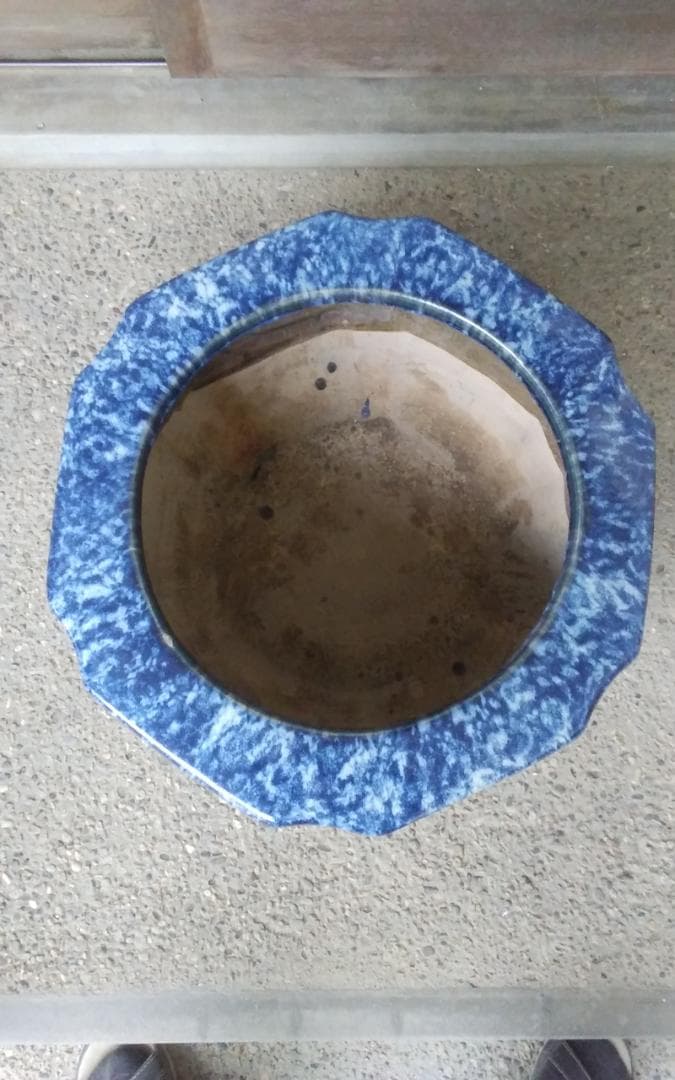 直径４５㎝ 陶器製の火鉢 昭和レトロ アンティーク ヴィンテージ