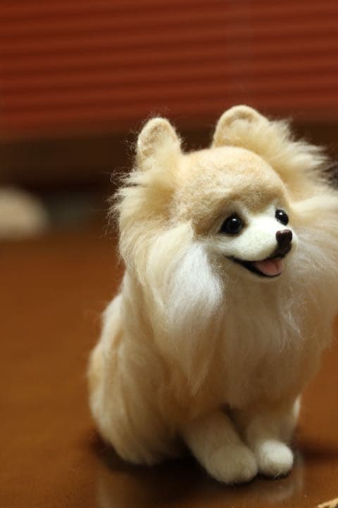 羊毛フェルト　ポメラニアン