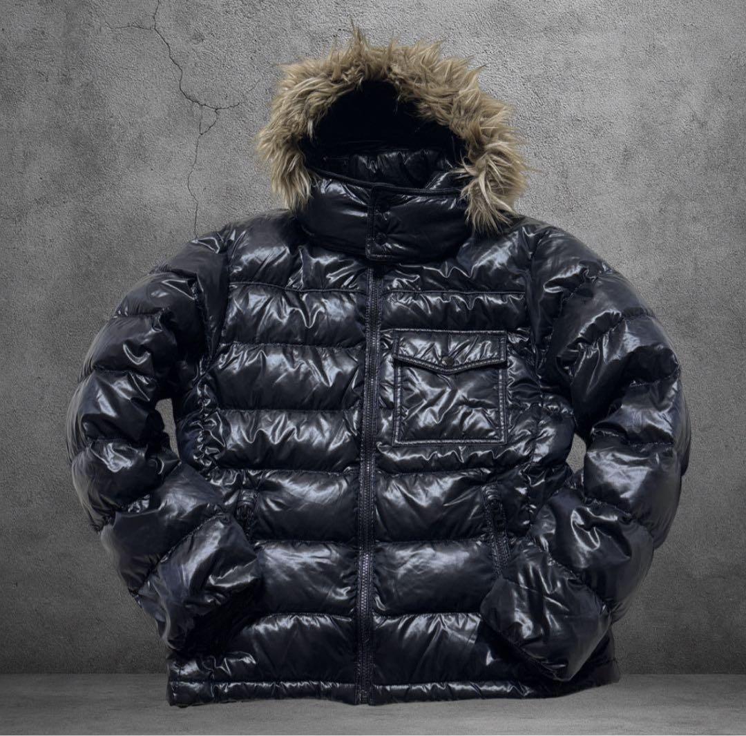 光沢ダウン y2k ファー付き 短丈 着画あり