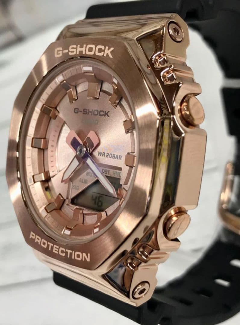 パクチーG-SHOCK GM-S2100PG-1A4JF箱有ピンクゴールド