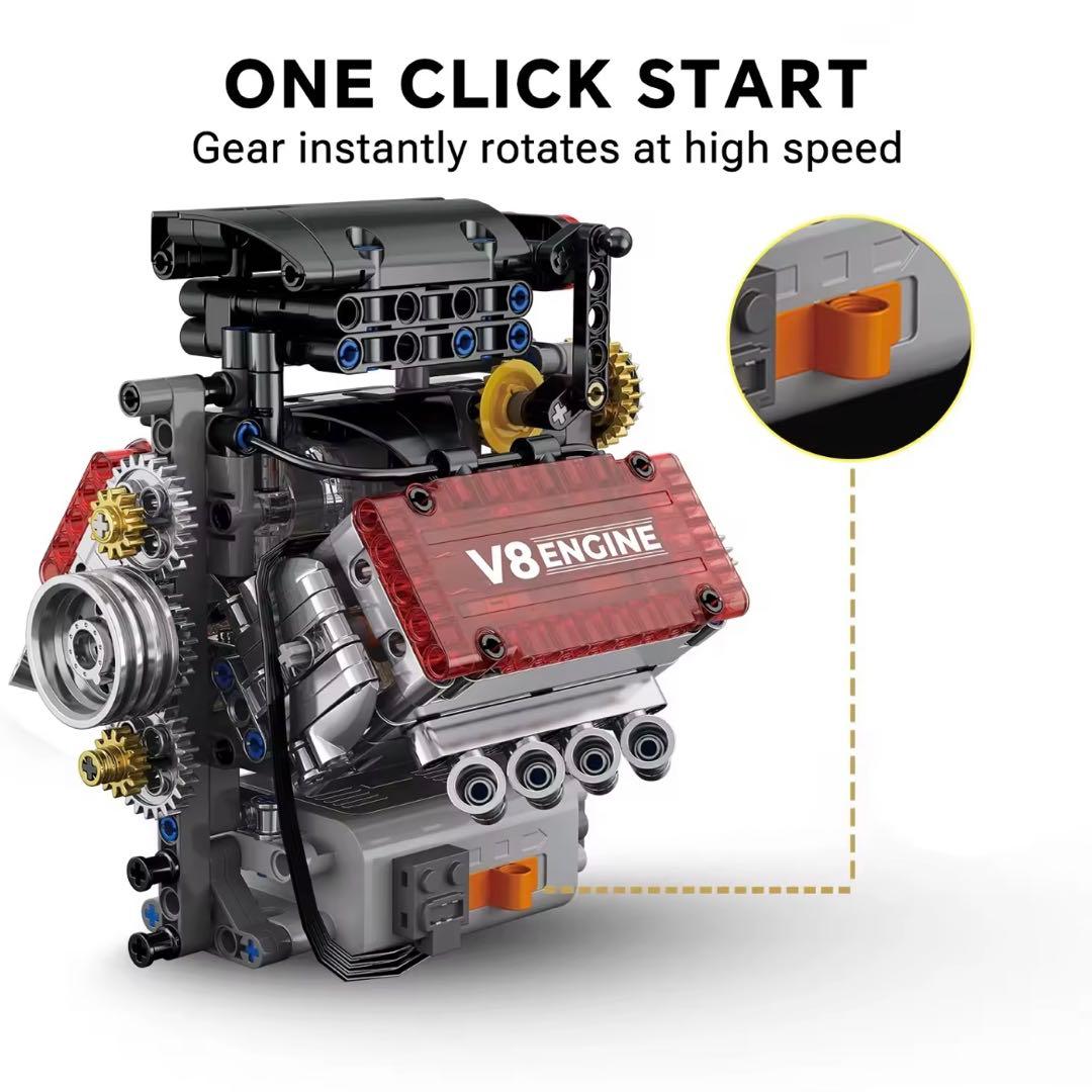 V8エンジン 卓上模型 スターリングエンジン 原動機模型 4mini