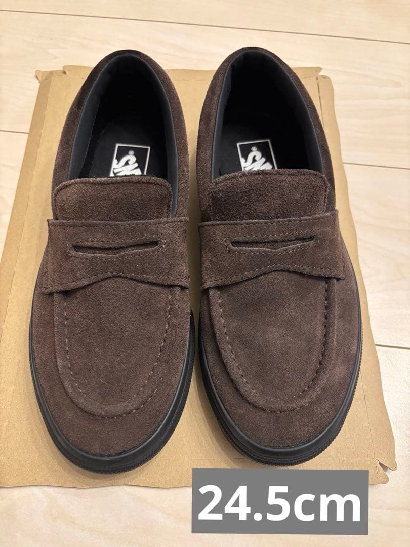 VANS ローファー ブラウン スエード V196CF CN 24.5 箱なし