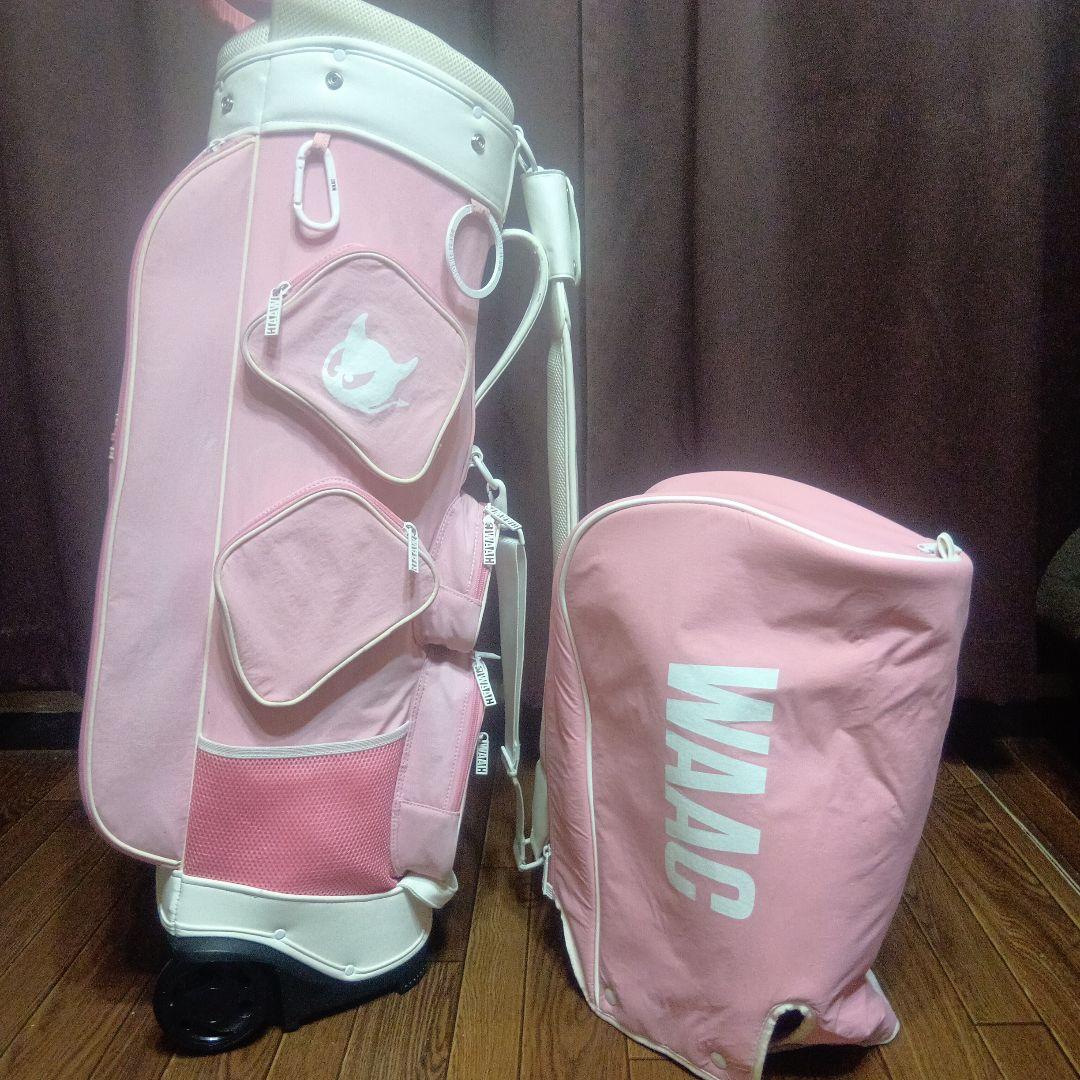 ❤WAAC❤ワック キャディーバック ホイール付き ピンク