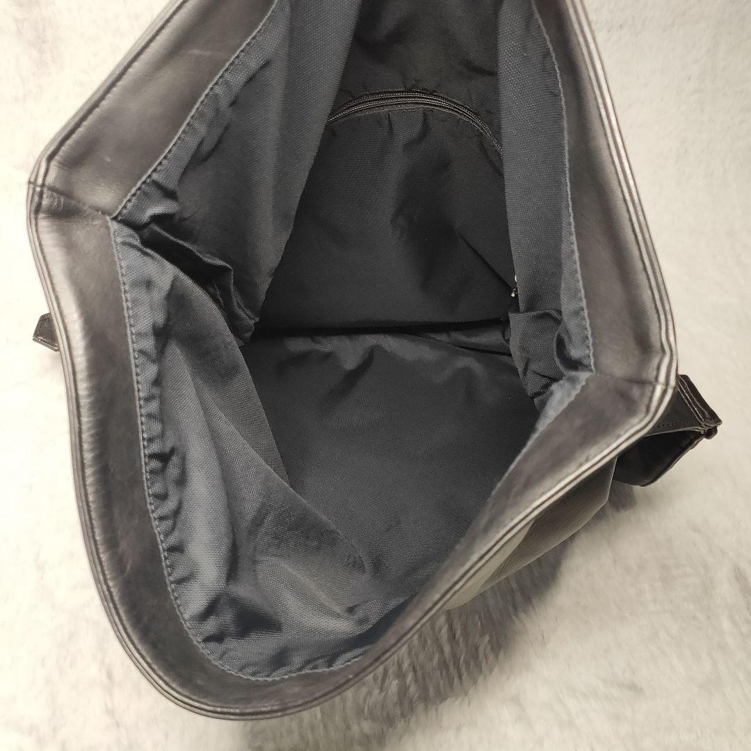 【美品】ミヤケデザインスタジオ ワンショルダー トートバッグ レザー ブラック