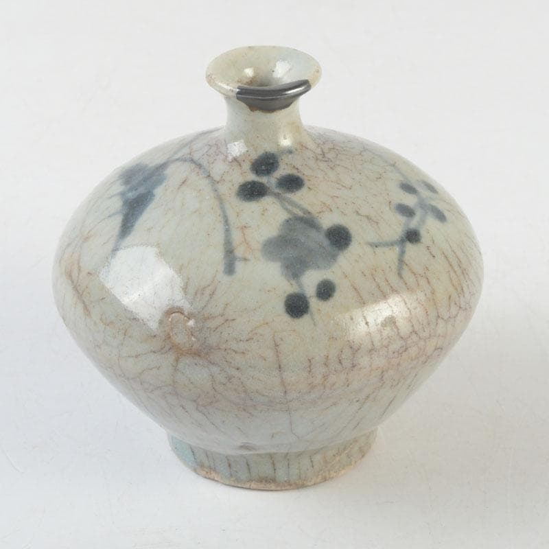 伊万里焼　古伊万里　染付　花文　油壷　小壷　V　9708