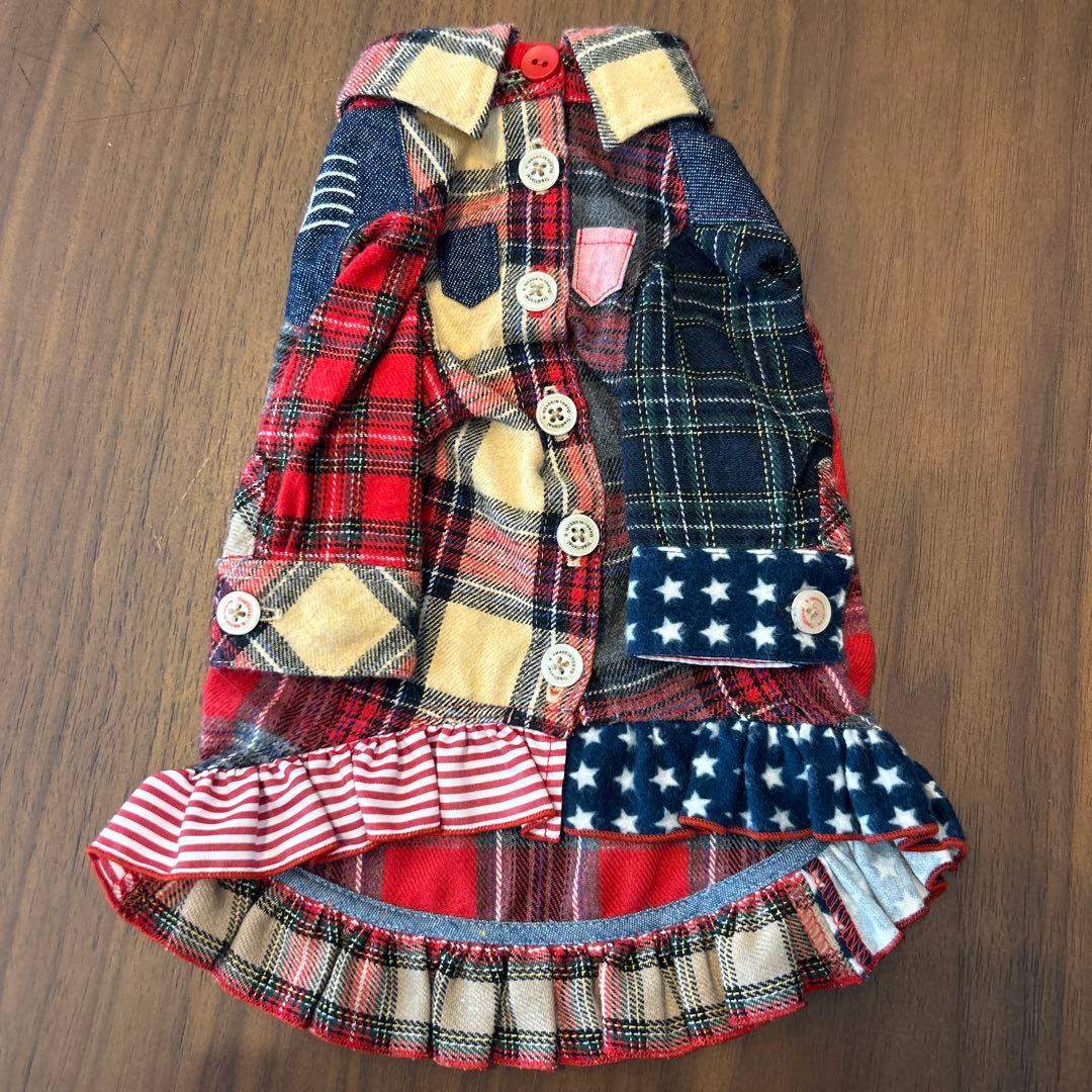 アトリエgg★チェックワンピ19ハーフ★パッチワーク　ネル素材