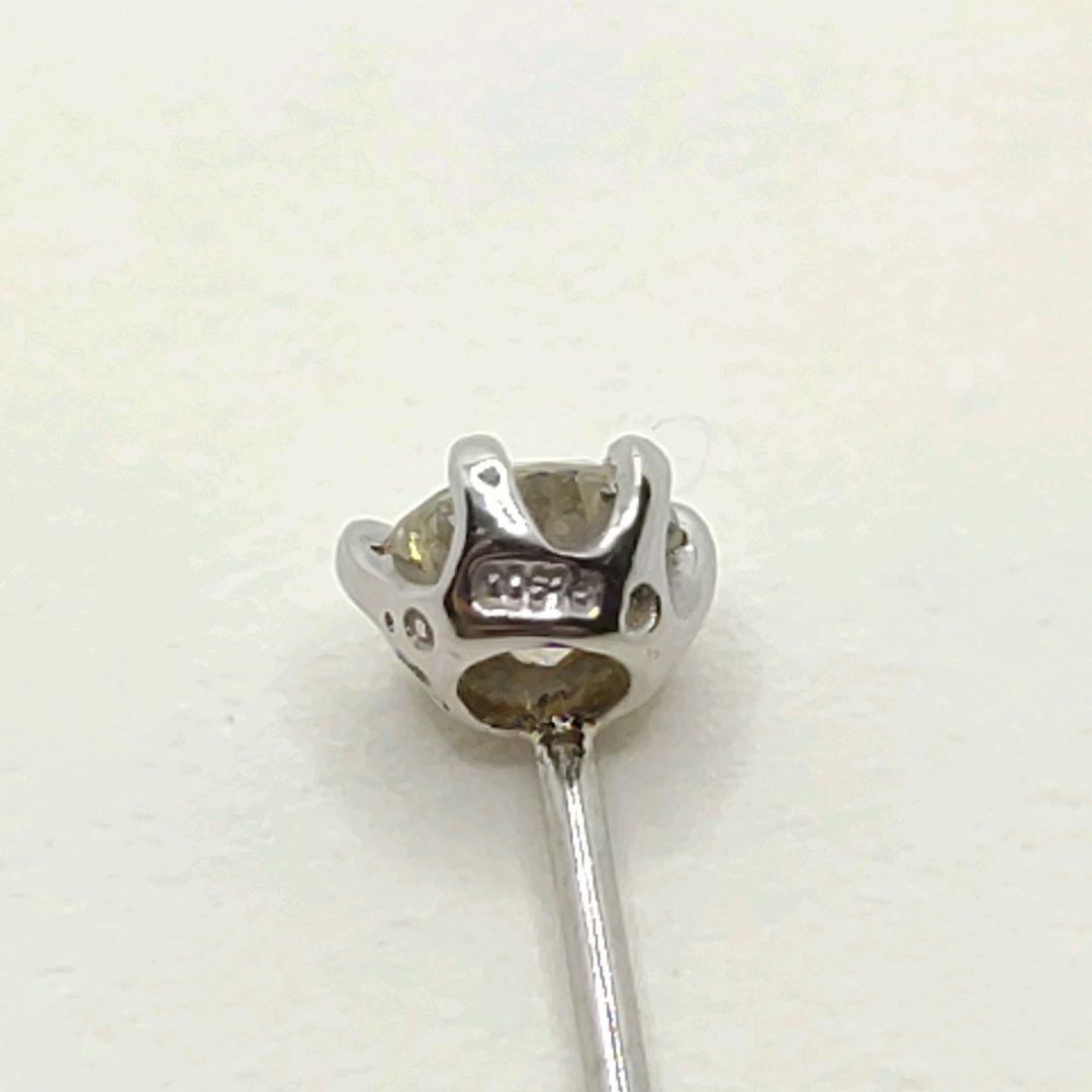 プラチナ Pt900 スタッドピアス ダイヤモンド シリコンキャッチ 保証書付き