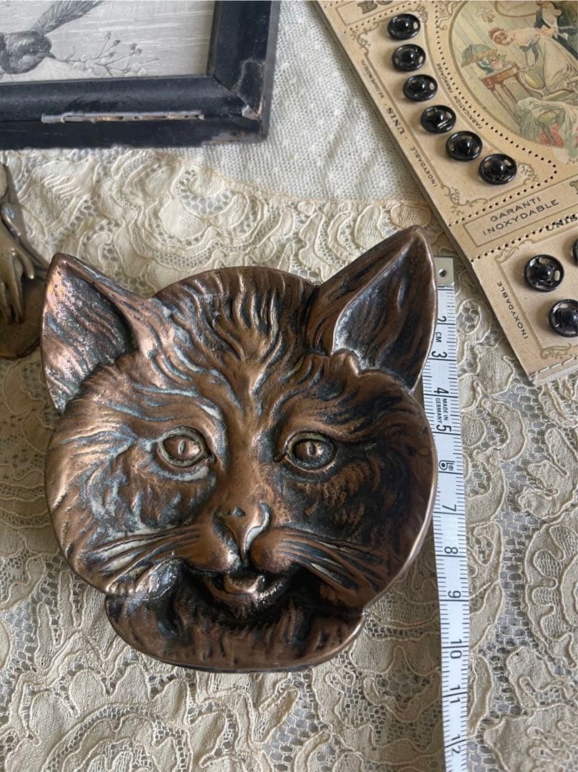 yu_and_a【き1】30 フランスアンティーク　ブロンズ　猫