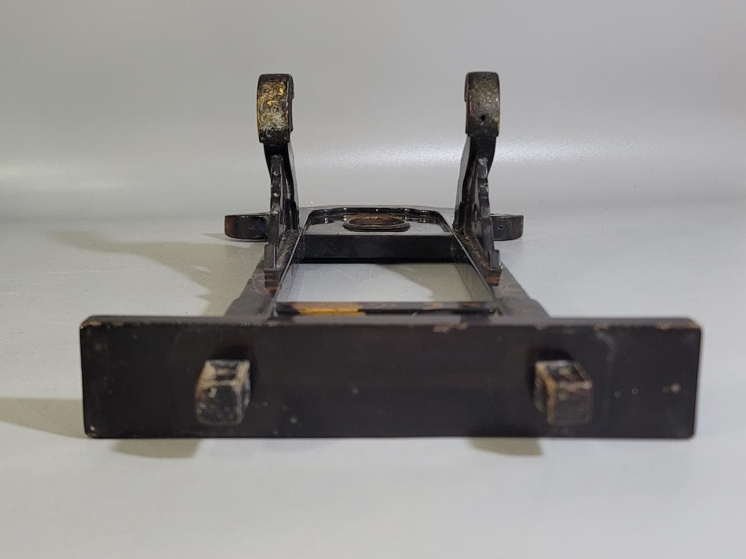 古美術 纏枝蓮花紋 蒔絵 鏡台 化粧箱付 時代物 DT426