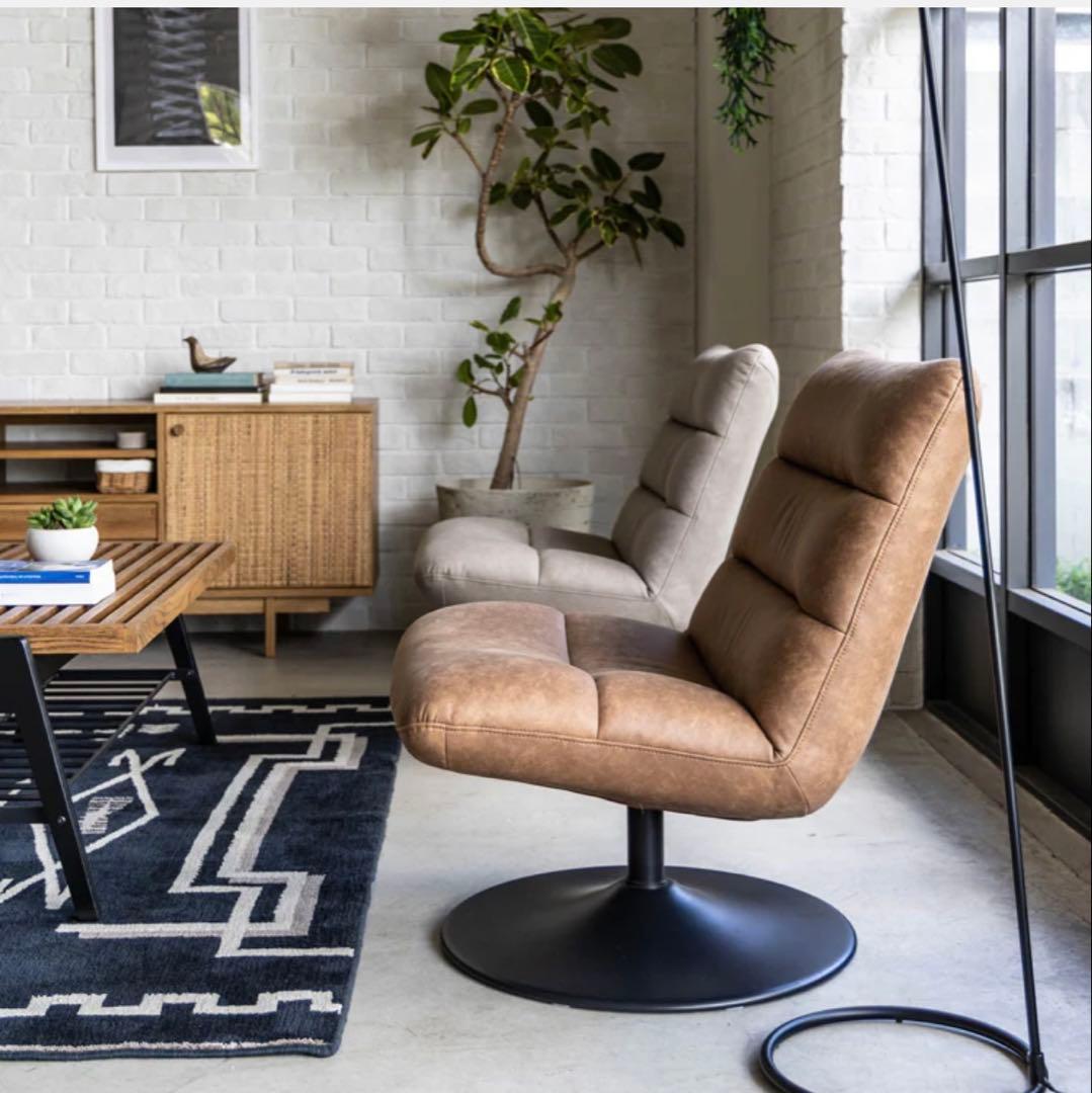 週末値下げ‼️極美品　クラッシュゲート　キャメル 1人掛けソファ　説明書付き