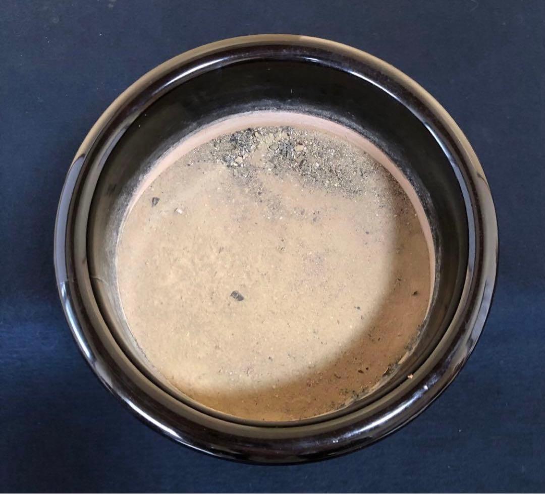 《R》茶道具 菊置上 火鉢 火入 手炙 灰入 木箱　260109き2