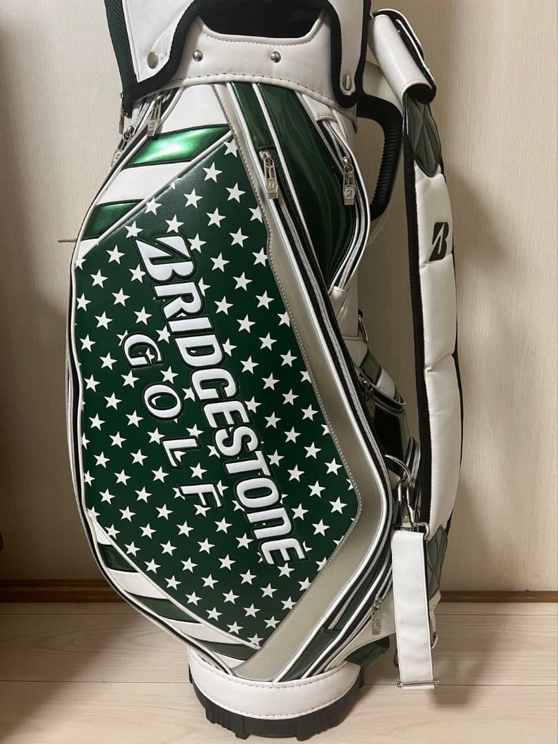 ブリヂストン 限定モデル２０２２年 マスターズ 合皮レザー ３点式キャディバッグ