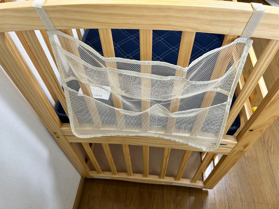 ベビーベッド（yamatoya）＋約10cmの極厚マットレス＋その他グッズセット