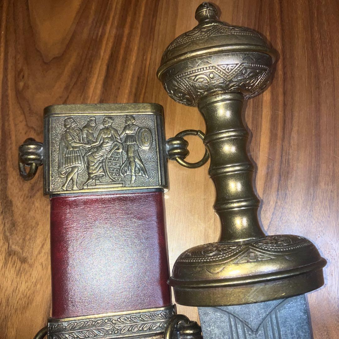 DENIX グラディウス シーザーソード ゴールド　赤い鞘　革風の鞘