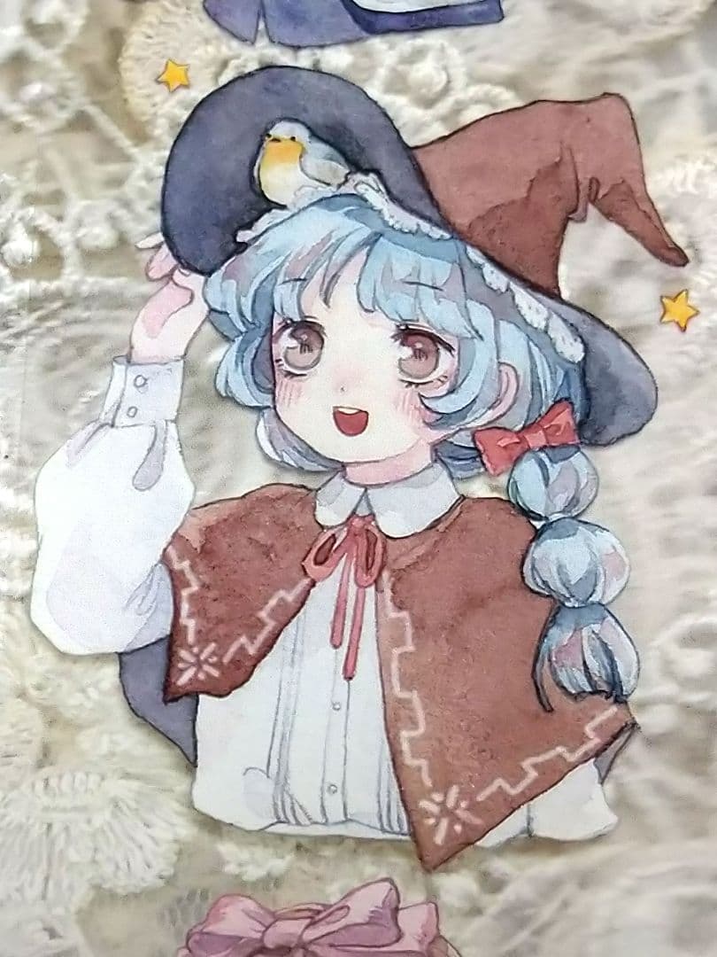 J244＃知更少女永不拖稿(PET)柚木社切り売り海外人物マステ女の子