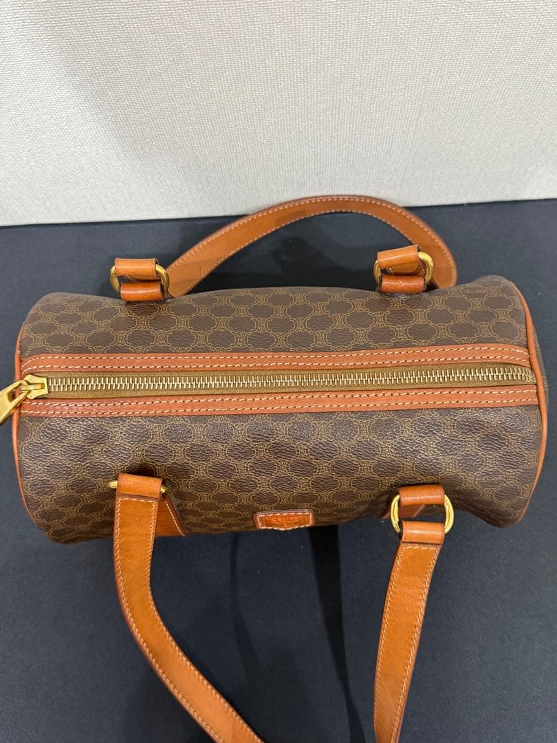 【美品】CELINEセリーヌ マカダム ドラムバッグ ショルダー ニボストン