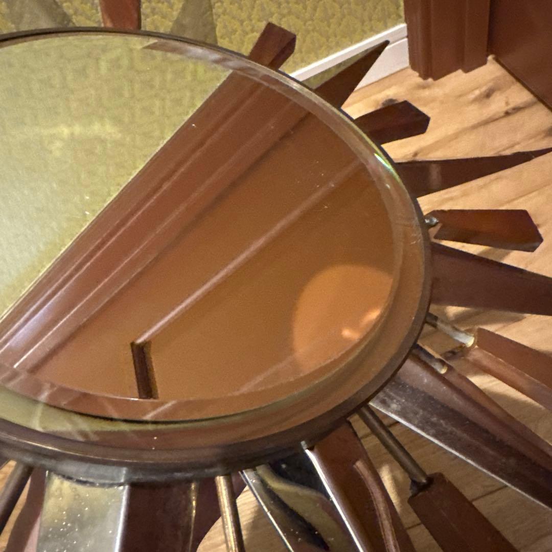 貴重 60s イギリスアンティーク MEC サンバースト ウォールミラー