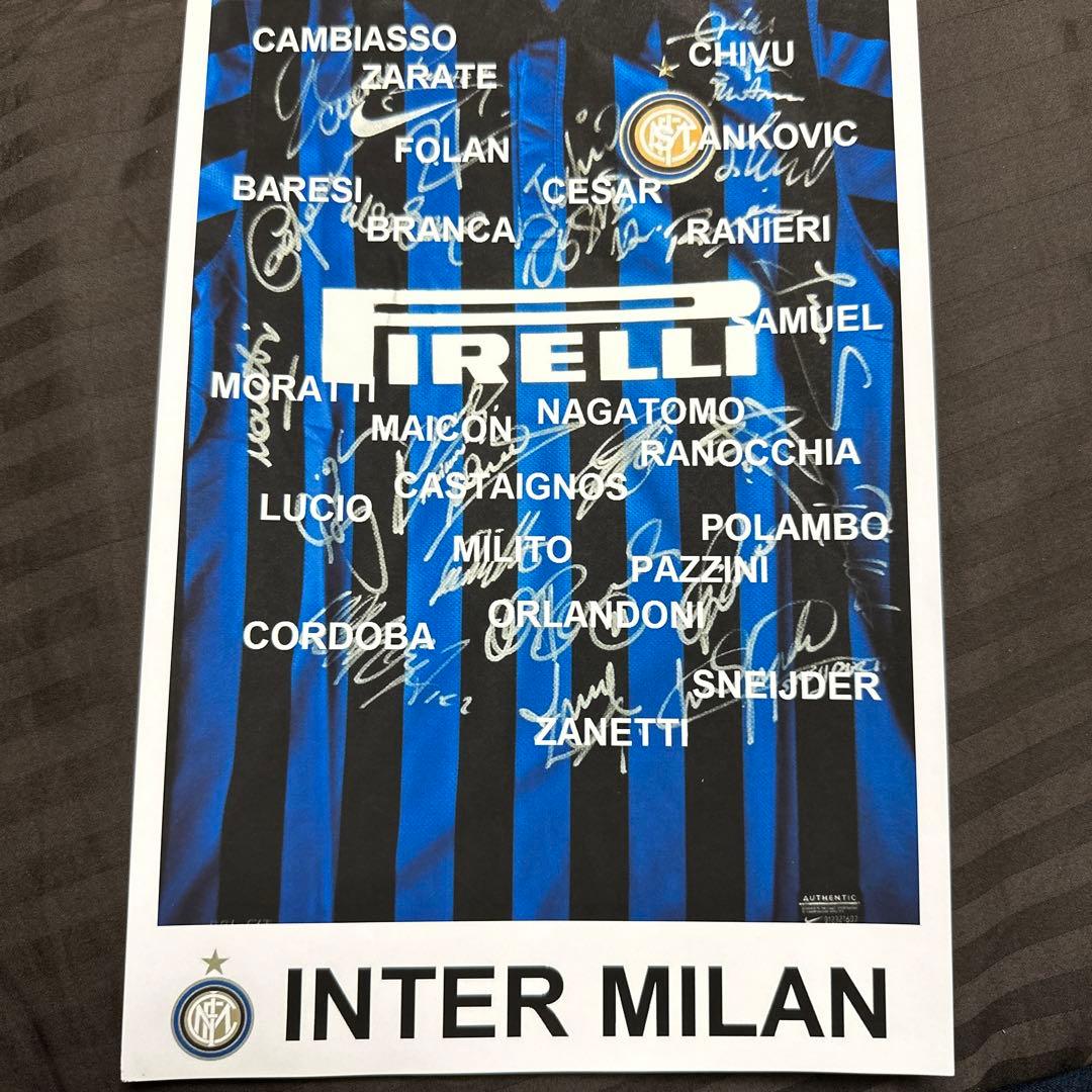 インテル　チームサイン　ユニフォーム　長友佑都　日本代表　タグ付き　証明書有り